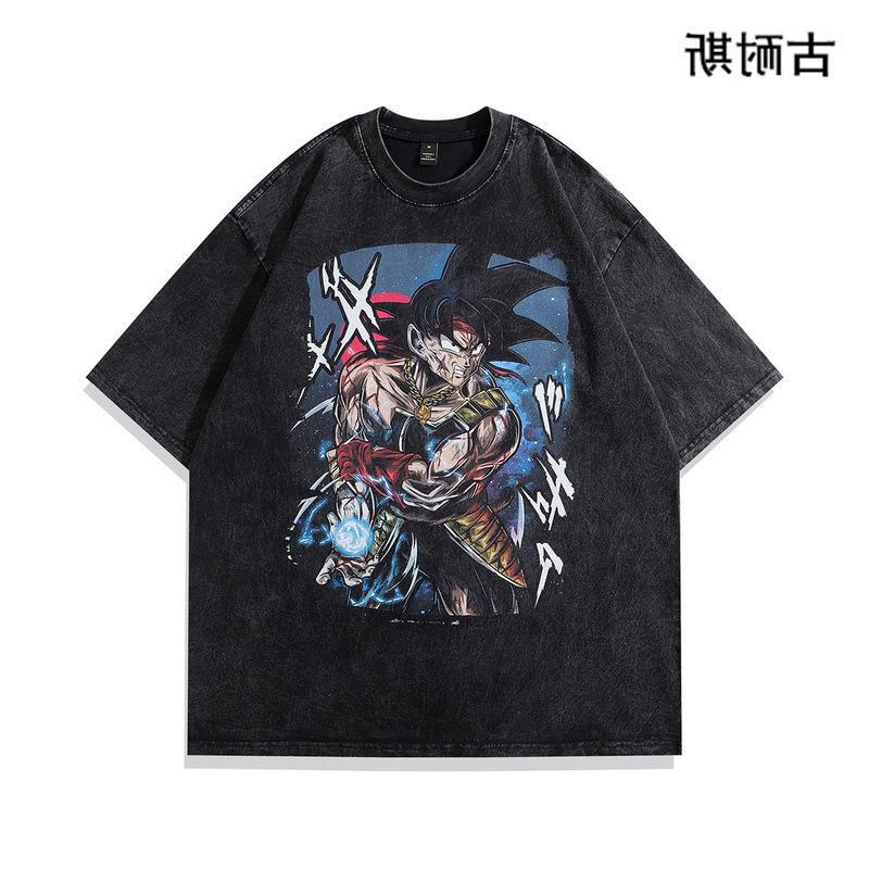 Hip-Hop Short-Sleeved T-Shirt Men'S And Women'S Summer Washed Retro Old Ins Fashion Brand American High Street Loose Half Sleeve - Image 3