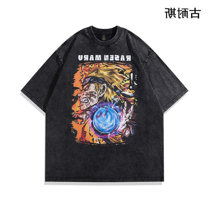 Hip-Hop Short-Sleeved T-Shirt Men'S And Women'S Summer Washed Retro Old Ins Fashion Brand American High Street Loose Half Sleeve - Image 5
