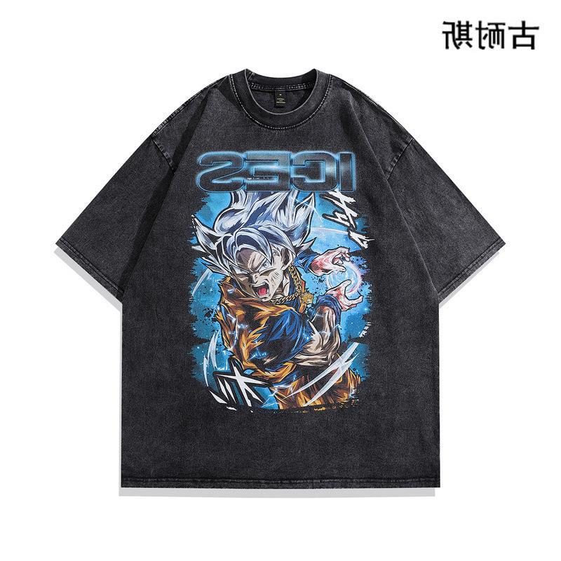 Hip-Hop Short-Sleeved T-Shirt Men'S And Women'S Summer Washed Retro Old Ins Fashion Brand American High Street Loose Half Sleeve - Image 4