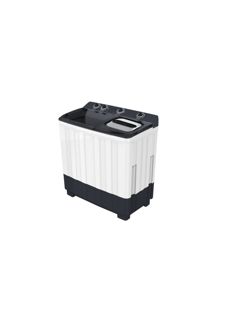 TORNADO Twin-Tub Semi-Automatic Washing Machine, 15 Kg Capacity, High-Efficiency Spin, Anti-Rust & Anti-Shock Body, Enhanced Lint Filter, White x Black, 1-Year Full Warranty, TWK-TN15WOXSU - Image 2