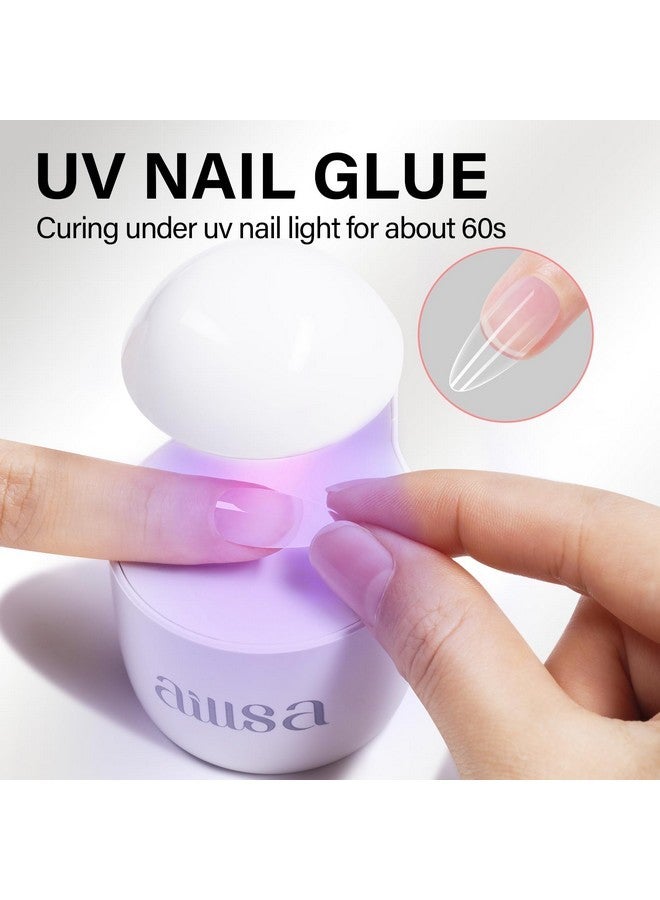 AILLSA Gel Nail Glue For Nail Tips, Solid Super Strong Soft Gel Glue 15G Professional Fake Nail Glue Gel, Acrylic Nail Glue U V Lamp Curing Needed - Long Lasting 30 Days+ - Image 3