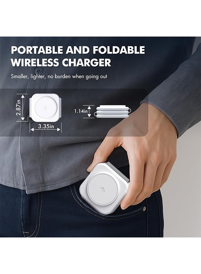 Gecomo 3 in 1 Wireless MagSafe Charger for iPhone 12 13 14 15 16 Pro Max, iWatch, Airpods  - Magnetic Foldable Travel Charger Station for Multiple Apple Devices, Fast-Charging, Charger Included - Image 2