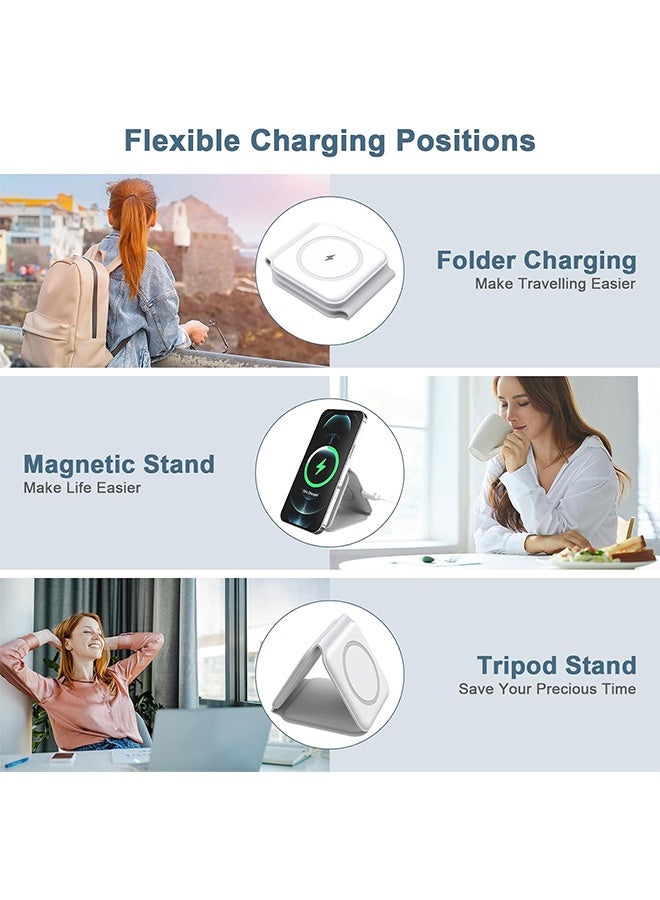 Gecomo 3 in 1 Wireless MagSafe Charger for iPhone 12 13 14 15 16 Pro Max, iWatch, Airpods  - Magnetic Foldable Travel Charger Station for Multiple Apple Devices, Fast-Charging, Charger Included - Image 5