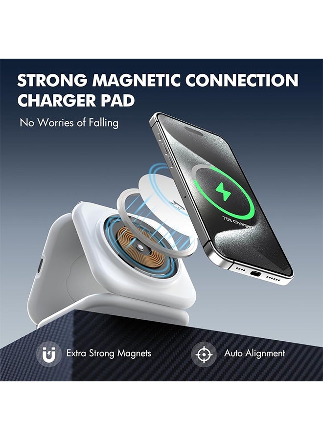Gecomo 3 in 1 Wireless MagSafe Charger for iPhone 12 13 14 15 16 Pro Max, iWatch, Airpods  - Magnetic Foldable Travel Charger Station for Multiple Apple Devices, Fast-Charging, Charger Included - Image 4