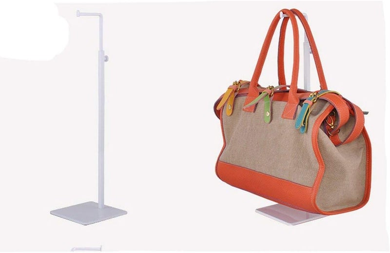 BNN Adjustable Metal Handbag Rack Tabletop Handbag Purse Display Stand Single Hook Bag Stand Holder (White) - Image 1