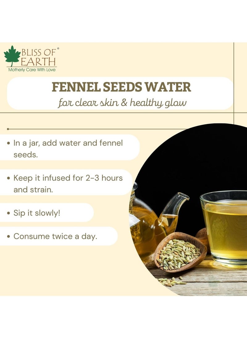 BLISS OF EARTH 200gm Fennel Seed Saunf Indian Spice Fresh & Sweet Great for Weight Loss Health & Cooking  - Image 3
