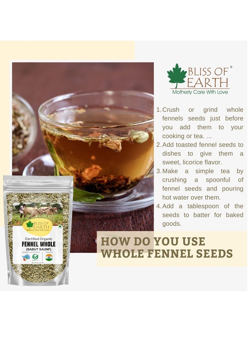 BLISS OF EARTH 200gm Fennel Seed Saunf Indian Spice Fresh & Sweet Great for Weight Loss Health & Cooking  - Image 4