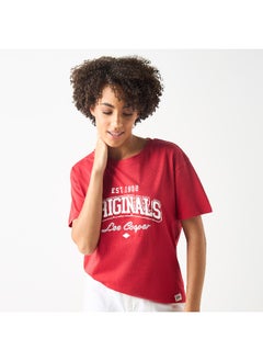 Lee Cooper Lee Cooper Graphic Print Crew Neck T-shirt with Short Sleeves  - Image 3