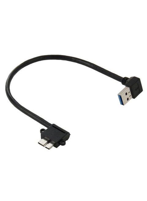 90 Degree USB 3.0 to Micro 3.0 Data Cable for Galaxy Note III / N9000, Length: 26cm