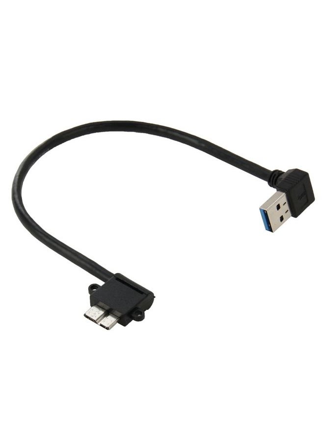 90 Degree USB 3.0 to Micro 3.0 Data Cable for Galaxy Note III / N9000, Length: 26cm