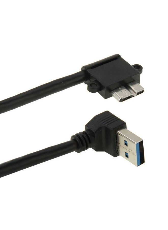 90 Degree USB 3.0 to Micro 3.0 Data Cable for Galaxy Note III / N9000, Length: 26cm