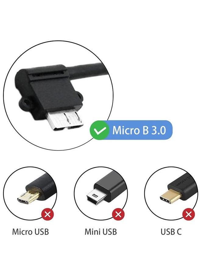 90 Degree USB 3.0 to Micro 3.0 Data Cable for Galaxy Note III / N9000, Length: 26cm