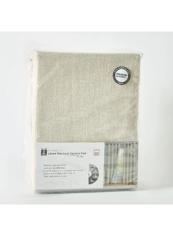 Home Box Splendour 2-Piece Blackout Lined Curtain Set 140 x 240 cm