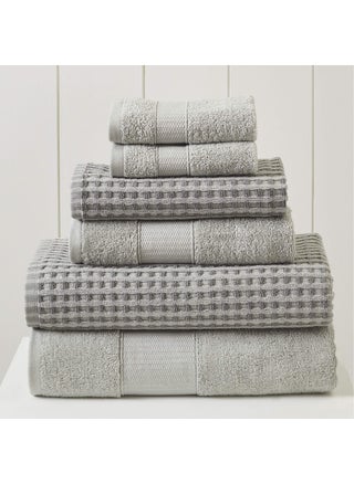 Modern Threads 6Piece 100 Combed Cotton Yarn Dyed Cobblestone Jacquard Towel Set Silver - pzsku/Z7BEDF7B5C76AFAC3D1F6Z/45/1749491393/99445031-7ea5-4582-ab04-6ab1ae2a336c