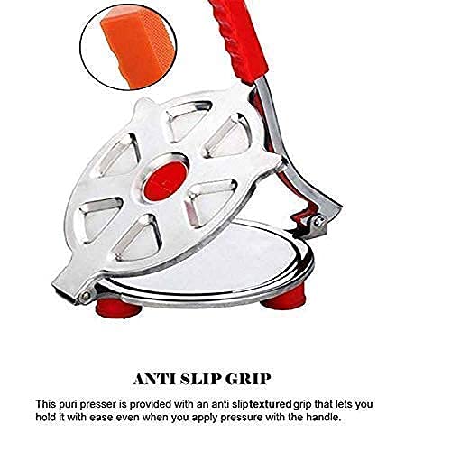 DIYASHI Stainless Steel DiaPuri Maker Press Machine with HandleManual Stainless Steel Roti Press PapadKhakhraChapati Maker - Image 2