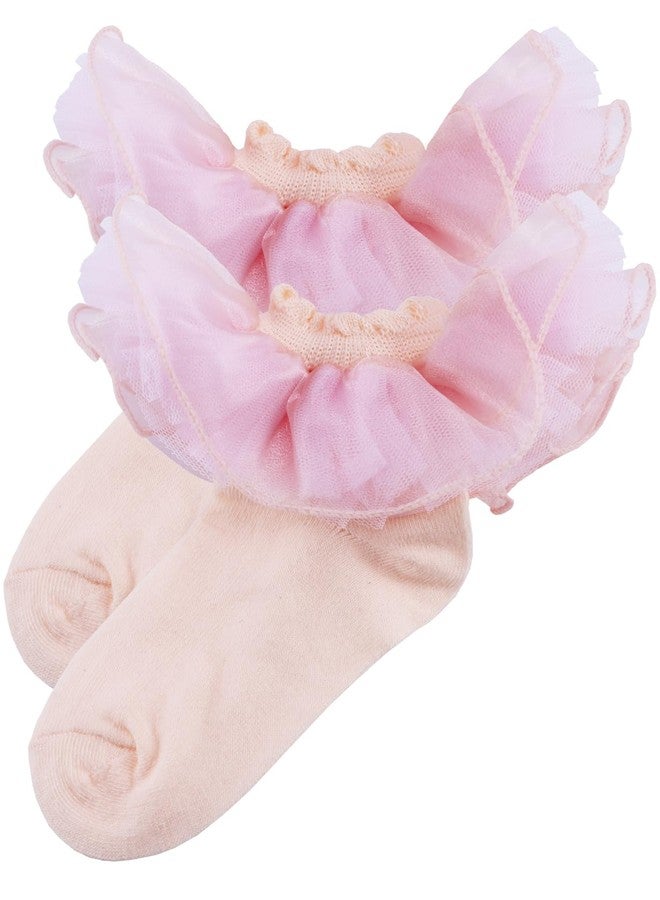 PrinceSasa Birthday Party Vintage Ankle Lace Socks Baby Ruffles Tutu Girls Dress Socks(Pack of 2),3WPT2F1,size 7-8 Years(8Y) - Image 2