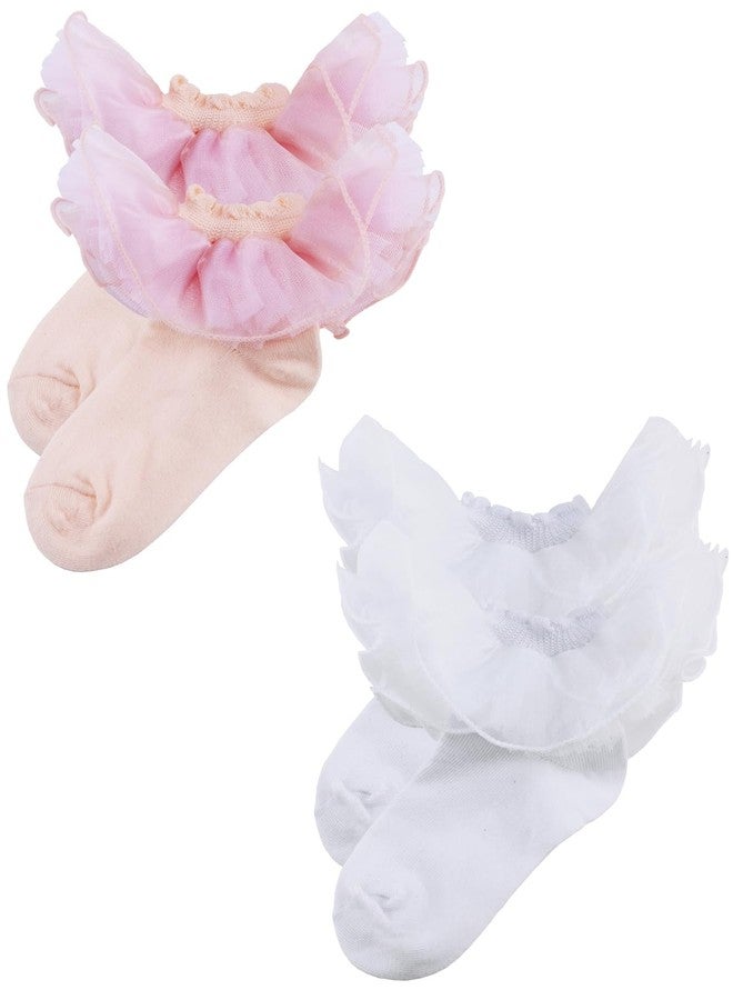 PrinceSasa Birthday Party Vintage Ankle Lace Socks Baby Ruffles Tutu Girls Dress Socks(Pack of 2),3WPT2F1,size 7-8 Years(8Y) - Image 4