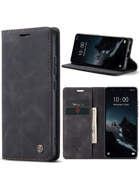 Phone Case Compatible with Xiaomi Redmi 12C/Xiaomi Redmi 11A with Card Holder High-end Retro Wallet Leather Shockproof Protective
