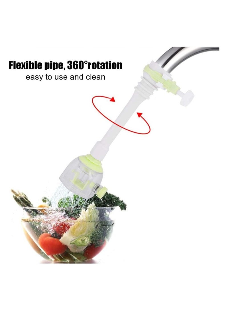 Y&D Faucet Nozzle Rotary Water Saving Kitchen Tap Anti Splash Spout Extension Extender Hose Aerator Filter Sprayer Sink Attachment Economizer Bathroom Household 4Pcs  - Image 3