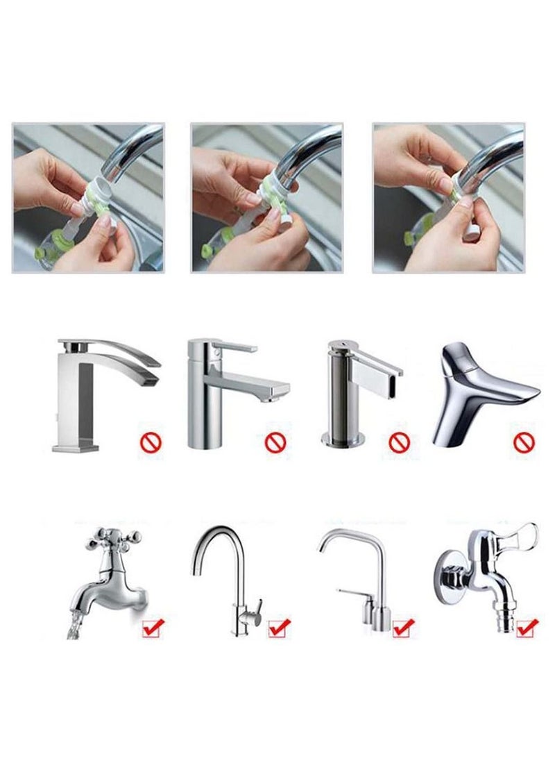 Faucet Nozzle Rotary Water Saving Kitchen Tap Anti Splash Spout Extension Extender Hose Aerator Filter Sprayer Sink Attachment Economizer Bathroom Household 4Pcs - pzsku/Z7BEE172290CE814EC445Z/45/_/1669987412/a84a0248-77f7-4d46-84ea-134ae4d1bca0