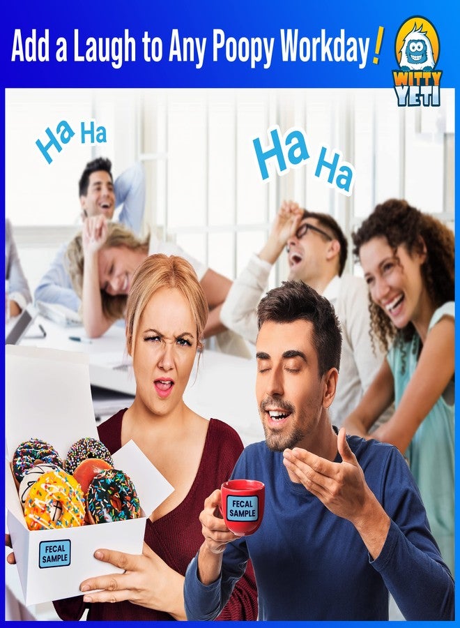 Witty Yeti Hilarious 25 Pack of Fecal Sample Stickers. 1.5 in x 2.5 in Blue Decal Set. Protect Lunches, Label Random Objects and Spread Hilarity. Funny Gag Gift and Practical Joke Idea. Novelty Stocking Stuffer - Image 2