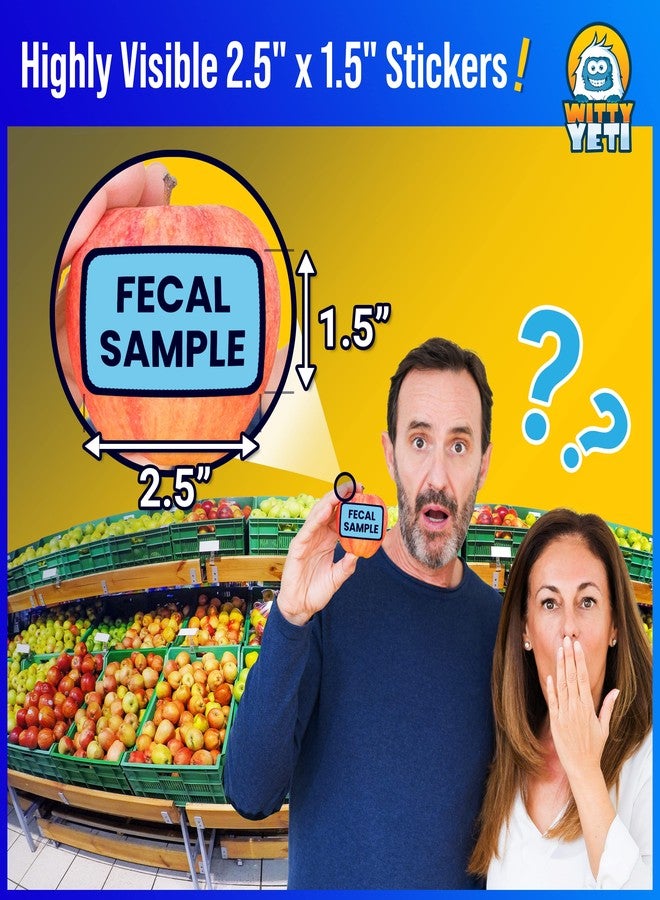 Witty Yeti Hilarious 25 Pack of Fecal Sample Stickers. 1.5 in x 2.5 in Blue Decal Set. Protect Lunches, Label Random Objects and Spread Hilarity. Funny Gag Gift and Practical Joke Idea. Novelty Stocking Stuffer - Image 4