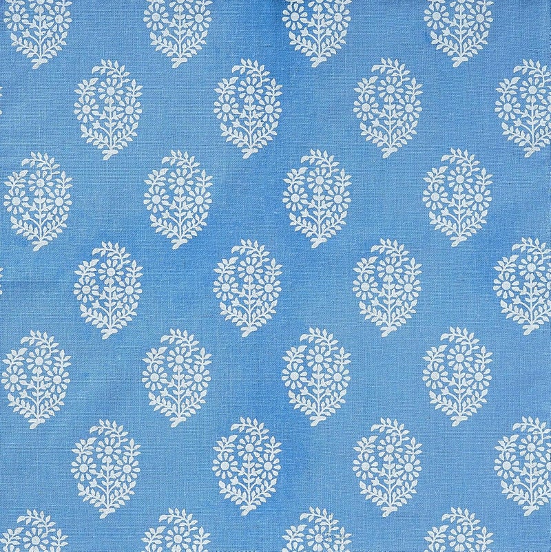 Swayam Blue,White 100% Cotton Gharana Dinner Napkin Set of 6 pcs - Image 2