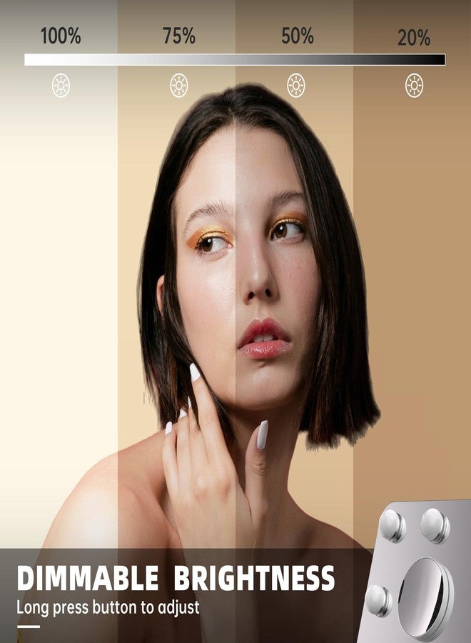 MINISO Vanity Mirror with Lights and Bluetooth Speaker- 11.4" x 13.8" Hollywood Makeup Mirror with 3 Color Lights, Smart Touch Control, 360°Rotation,Rounded Rectangle White Frame - Image 4