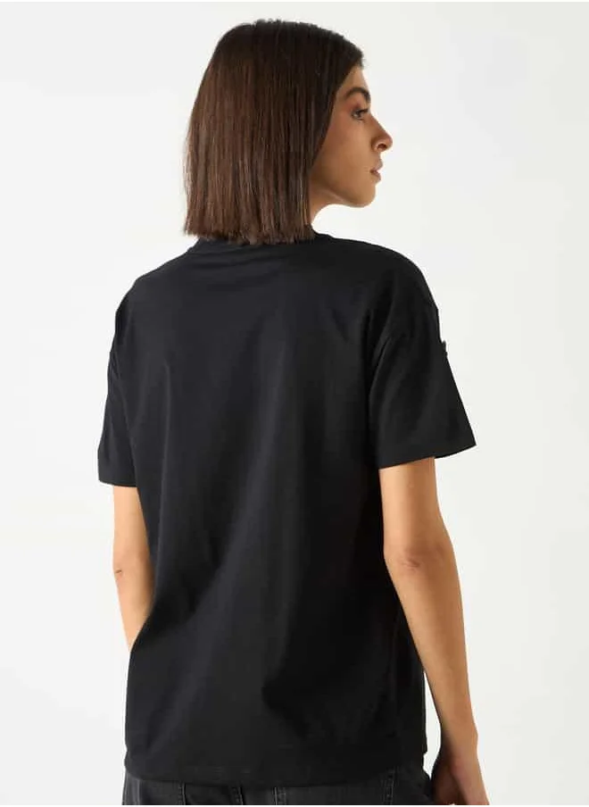 2Xtremz 2Xtremz Bow Accent T-shirt with Short Sleeves