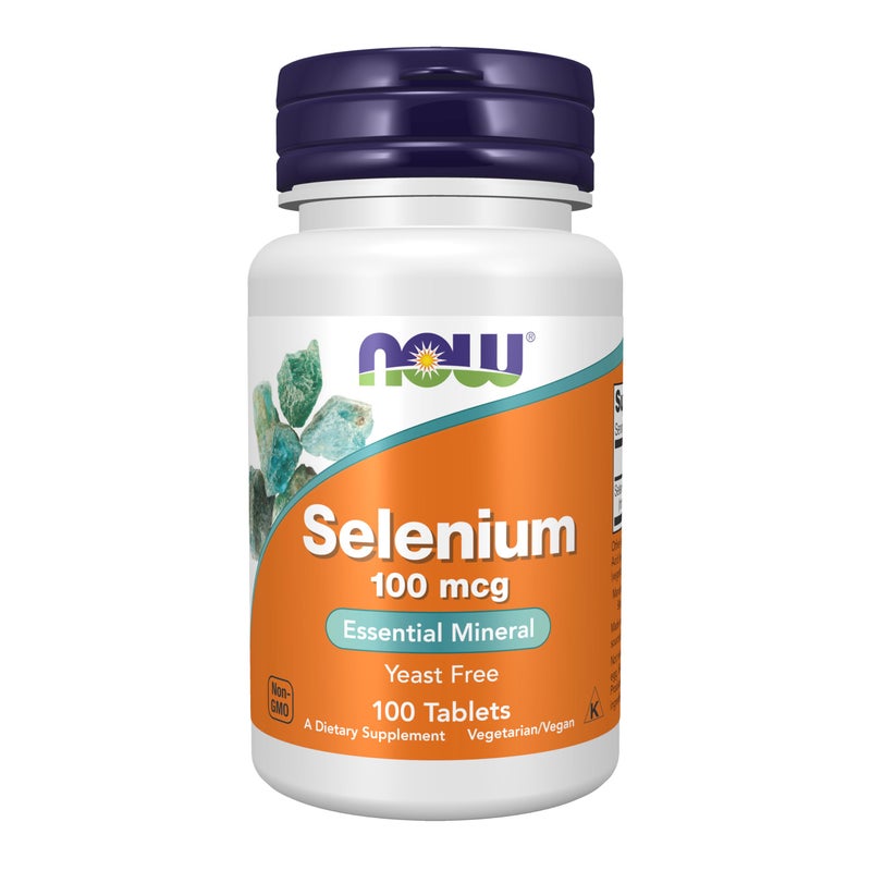 NOW Supplements Selenium LSelenomethionine 100 mcg Essential Mineral 100 Tablets