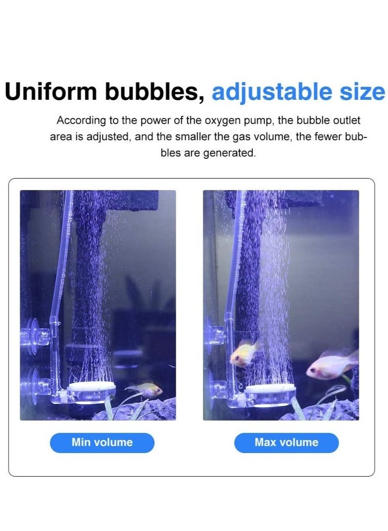 Aquarium Air Stone Fish Tank Nano Bubble Stone Kit with Control Valve Quiet SuperHigh Dissolved Oxygen Diffuser Makes Super Tiny Bubbles for Fish Tank and Hydroponic