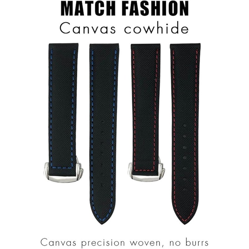 Nylon Canvas Watchband 19mm 20mm 21mm 22mm For Omega Seamaster Diver 300 Watch Strap - Image 3