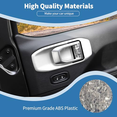 PDKLIN for Jeep JL Inner Door Handle Cover Bowl Trim for Jeep Wrangler JL JLU 2018 up for Gladiator JT 2020 up 2DR White Interior Accessories 2pcs - Image 3