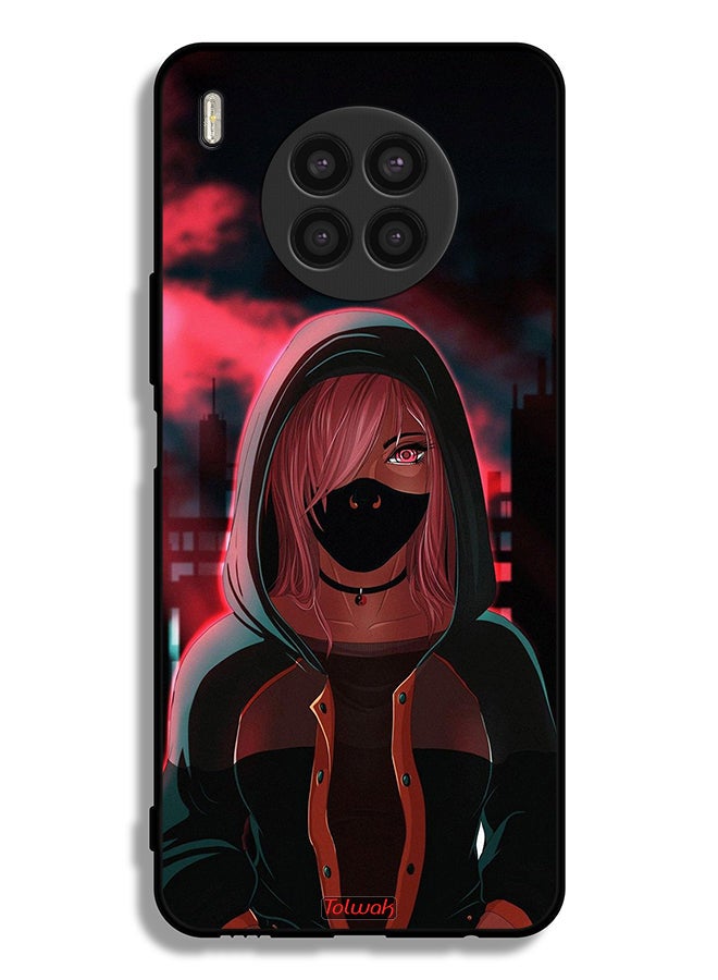 Tolwak Honor 50 Lite Protective Case Cover Girl Wear Mask Art - Image 2