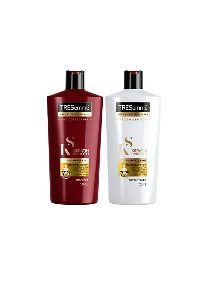 TRESemmé TRESemmé Pro Collection Keratin Smooth Shampoo,700ml and Conditioner,700ml 