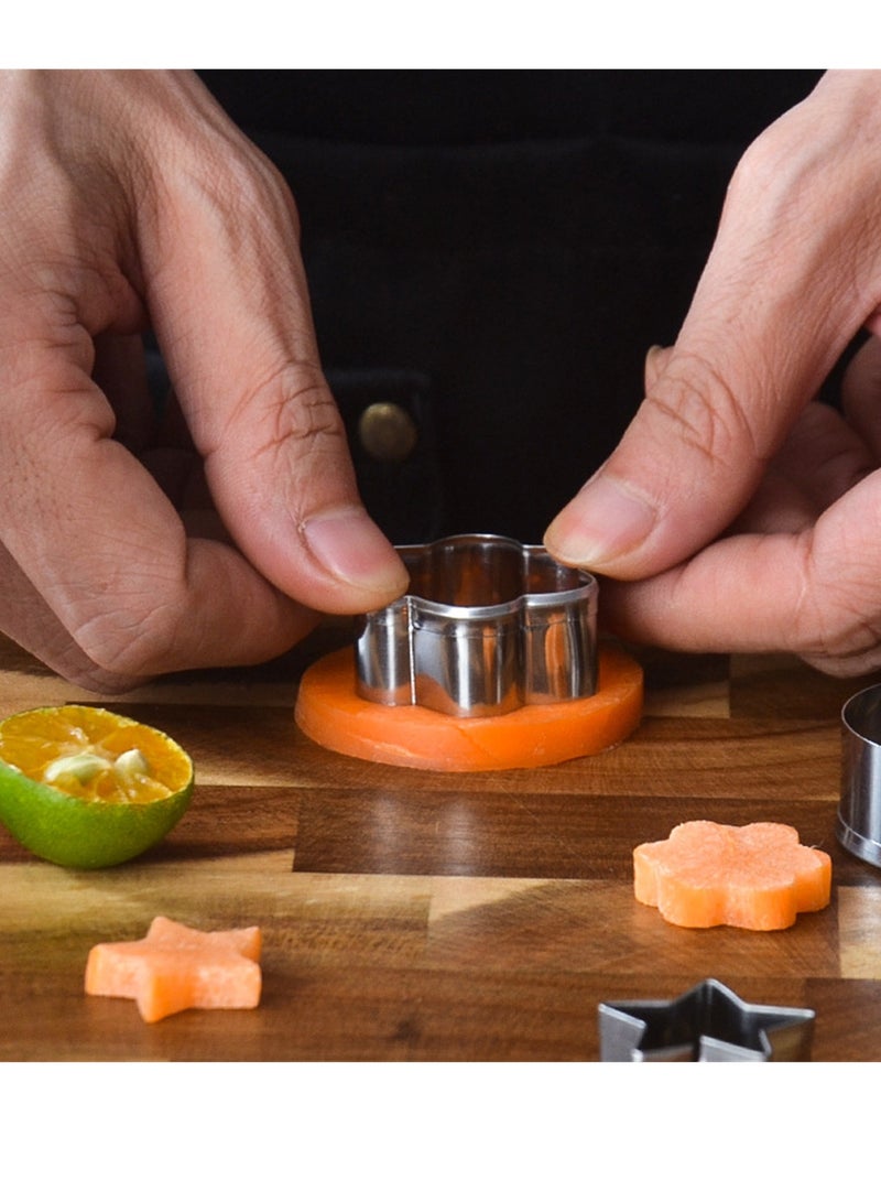 24 Pcs/Set Stainless Steel Cookie Cutters Set Mini Biscuit Shape Mold Plate Decoration Tool - Image 5