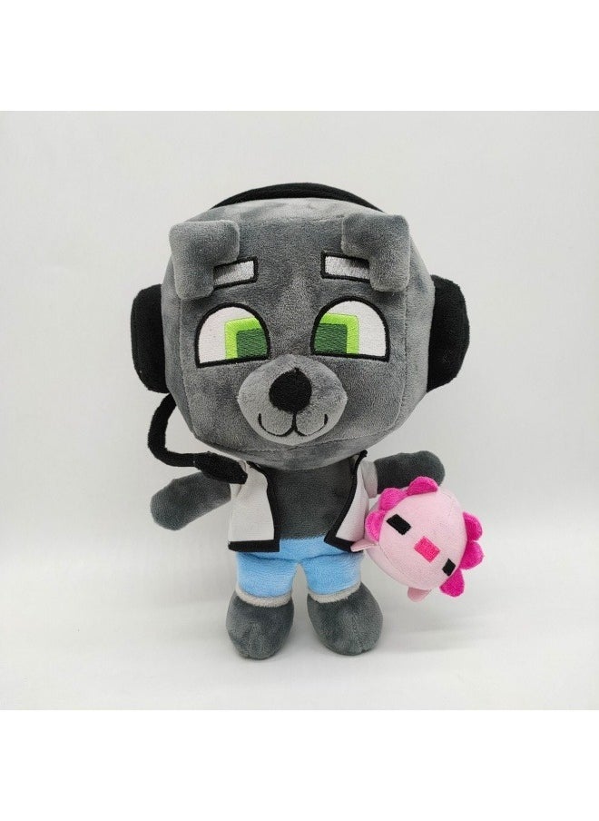 general bobicraft wild wolf plush toy gray headset dog character doll cute plush toy the best gift for family and friends - Image 1