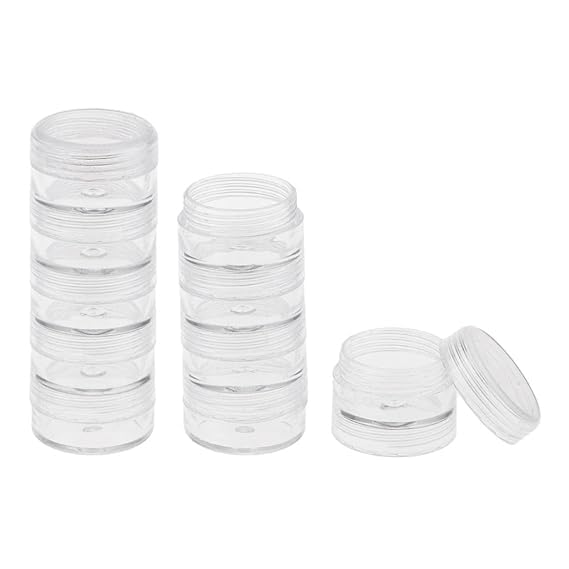 kunya 5 Layers Stackable Interlocking Screw Containers Storage Box Beads & Jewelry Making | Bead Storage & Jewelry Display Multi purpose use - Image 5