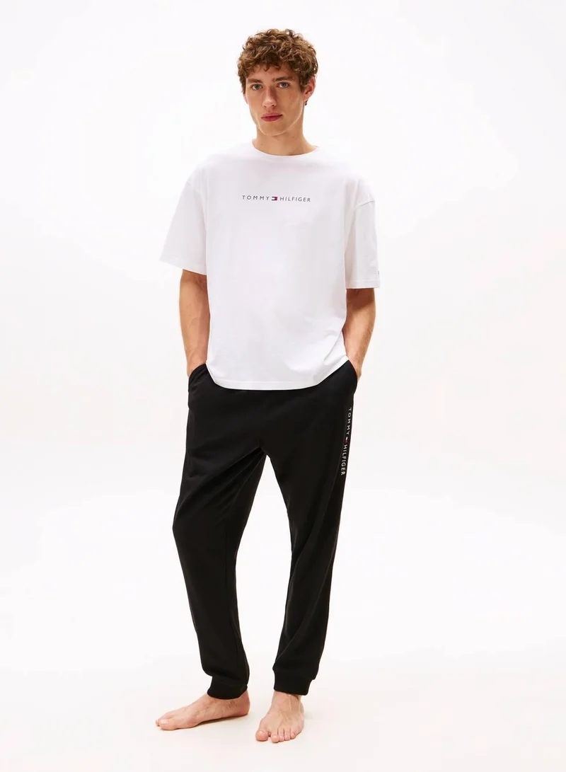 TOMMY HILFIGER Th Optic White TH Original Logo Lounge T-Shirt for Men | Best Price UAE