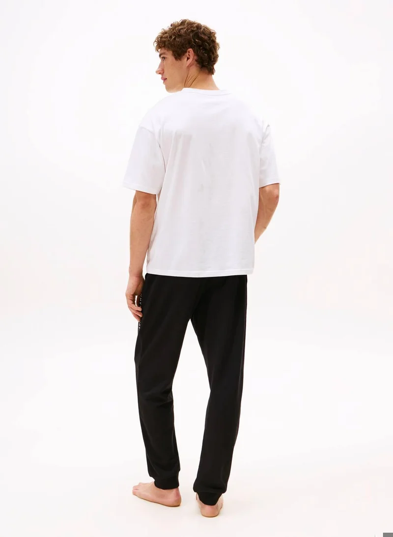 TOMMY HILFIGER Th Optic White TH Original Logo Lounge T-Shirt for Men | Best Price UAE