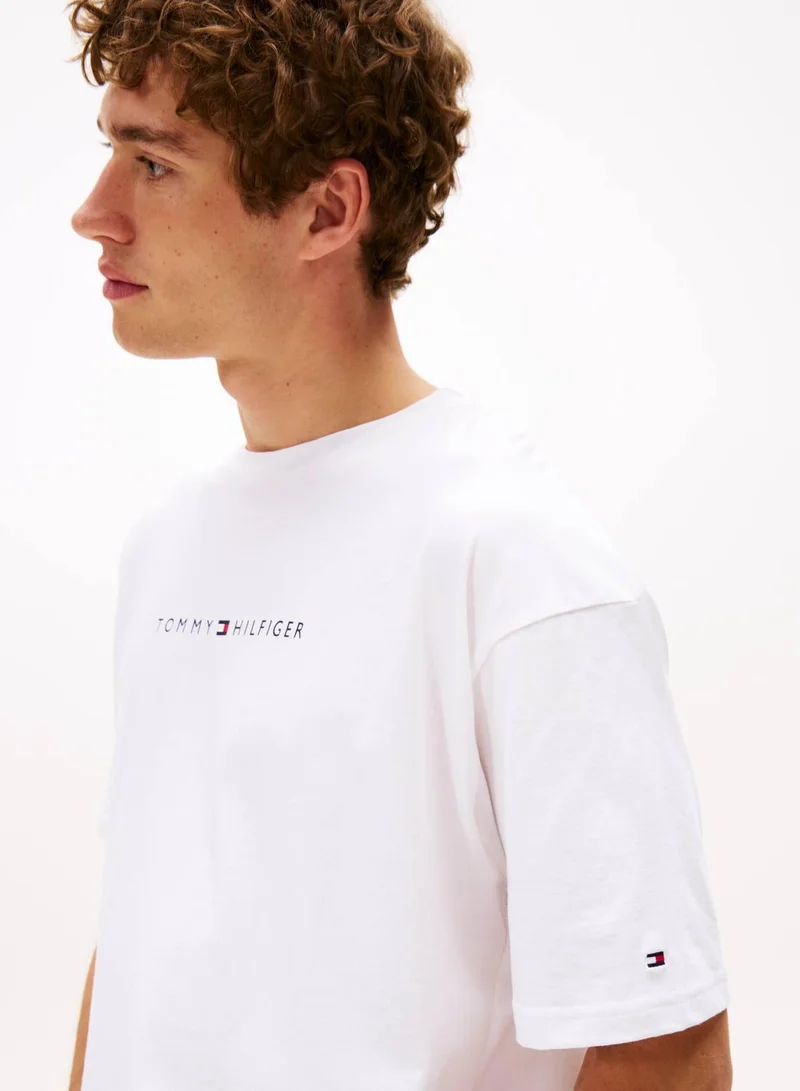 TOMMY HILFIGER Th Optic White TH Original Logo Lounge T-Shirt for Men | Best Price UAE