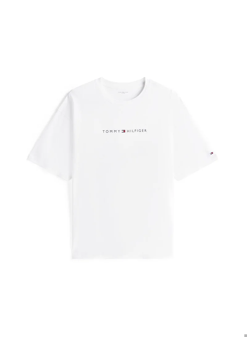 TOMMY HILFIGER Th Optic White TH Original Logo Lounge T-Shirt for Men | Best Price UAE