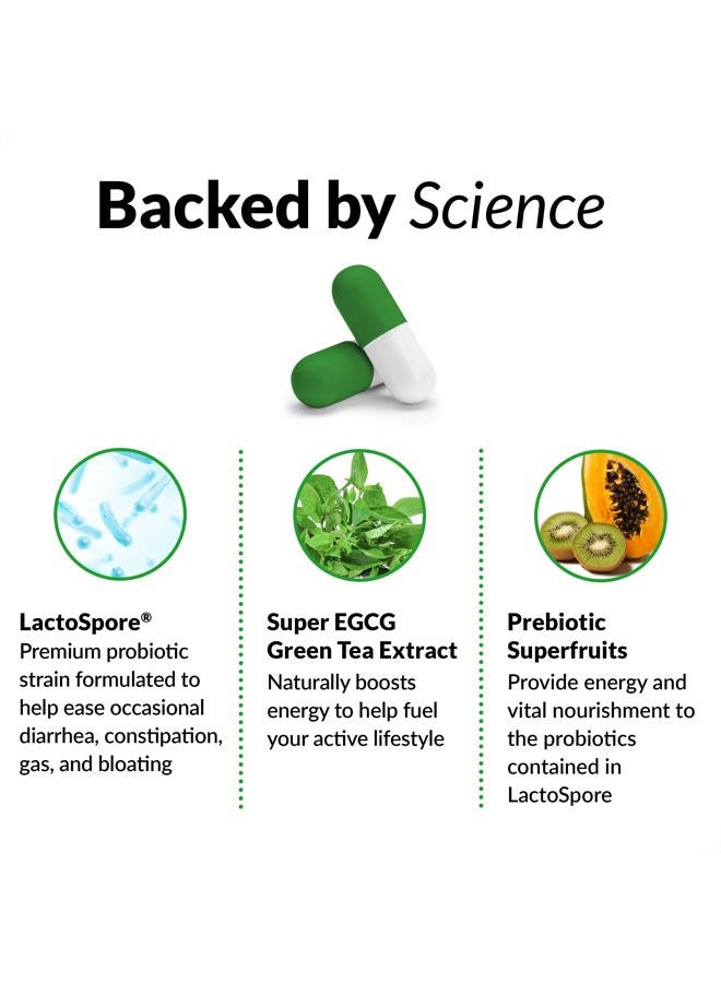 Force Factor ProbioSlim Probiotic Supplement for Women and Men with Probiotics and Green Tea Extract, Reduce Gas, Bloating, Constipation, Support Digestive and Gut Health, 120 Capsules (2-Pack) - Image 3