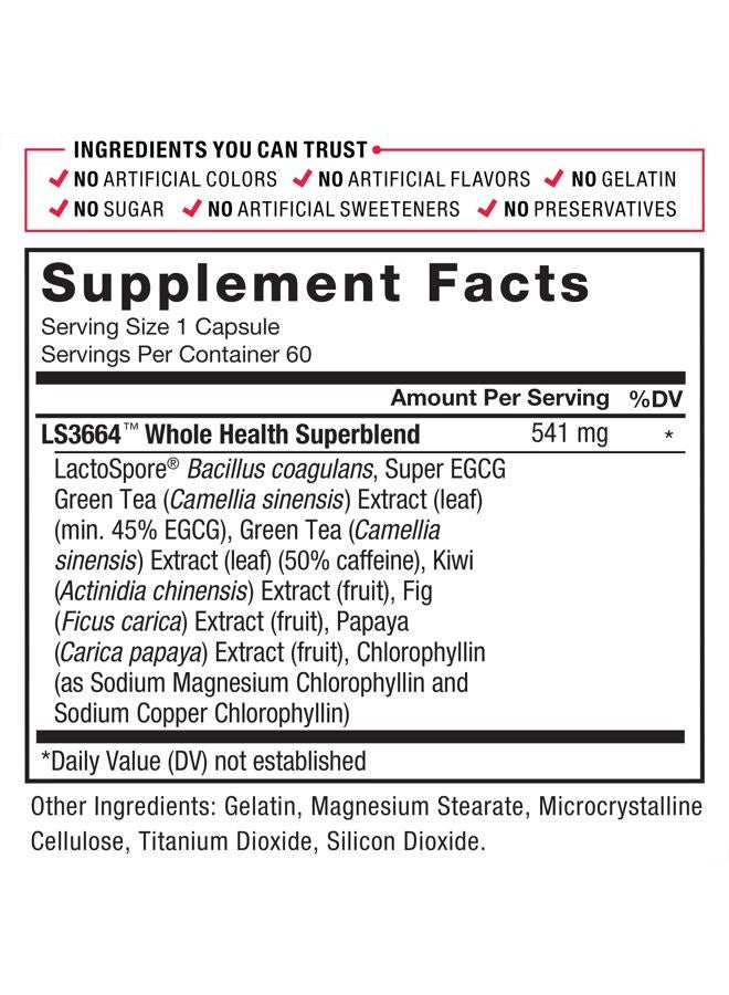Force Factor ProbioSlim Probiotic Supplement for Women and Men with Probiotics and Green Tea Extract, Reduce Gas, Bloating, Constipation, Support Digestive and Gut Health, 120 Capsules (2-Pack) - Image 5