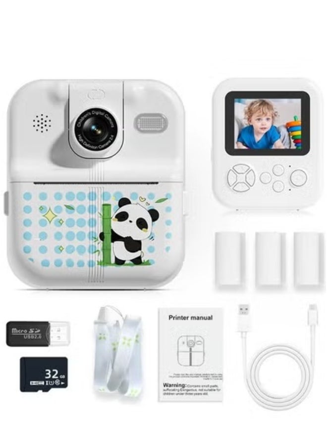 Generic Camera printers, compact portable photo printers, photos, |Wi-Fi & Direct Printing 2.4 Inch Screen Dual Lens, 1080P HD Camera Comes with 32GB TF Card, Three Rolls of Paper  - Image 1