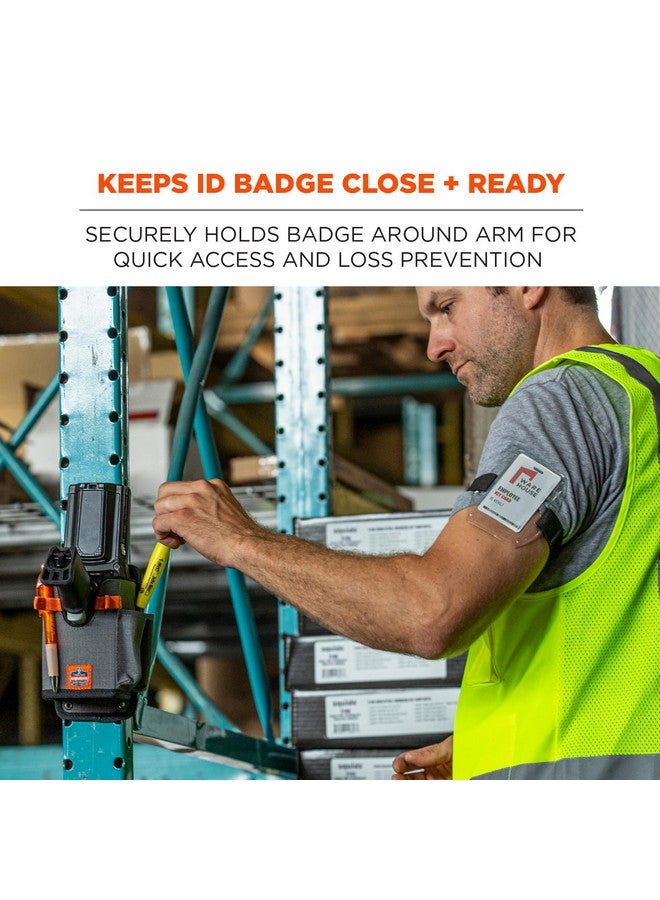 Ergodyne Squids 3386 Vinyl Arm Band Id/Badge Holder Black - Image 2