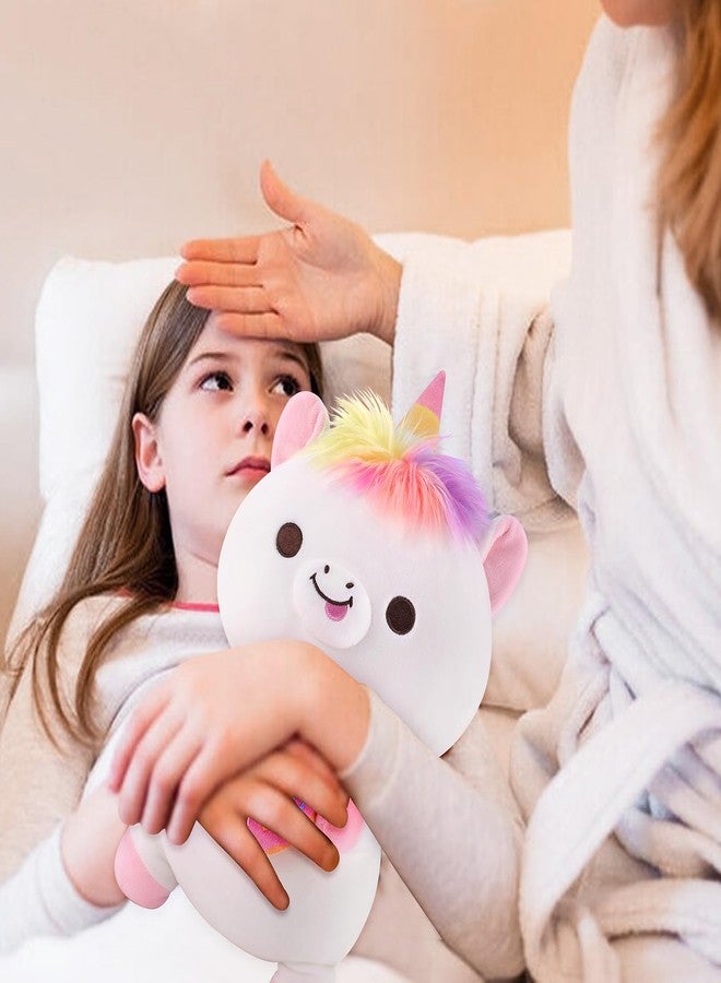 Achwishap Unicorn Plush Doll Hold a Doughnut(14”,White) - Image 4