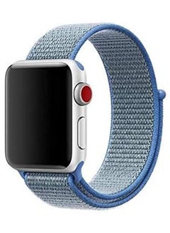Nylon Sport Band for Apple Watch 45mm 44mm 42mm , Soft Replacement Strap for iWatch Series 7/ 6/ SE/ 5/4/3/2/1 (Tahoe Blue)