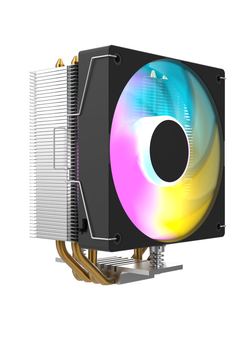 POWER AC-419 CPU Radiator Computer Tower CPU Cooler PWM 4-pin Fan 4 Heatpipe 5V ARGB Tower CPU Cooling Fan  - Image 1