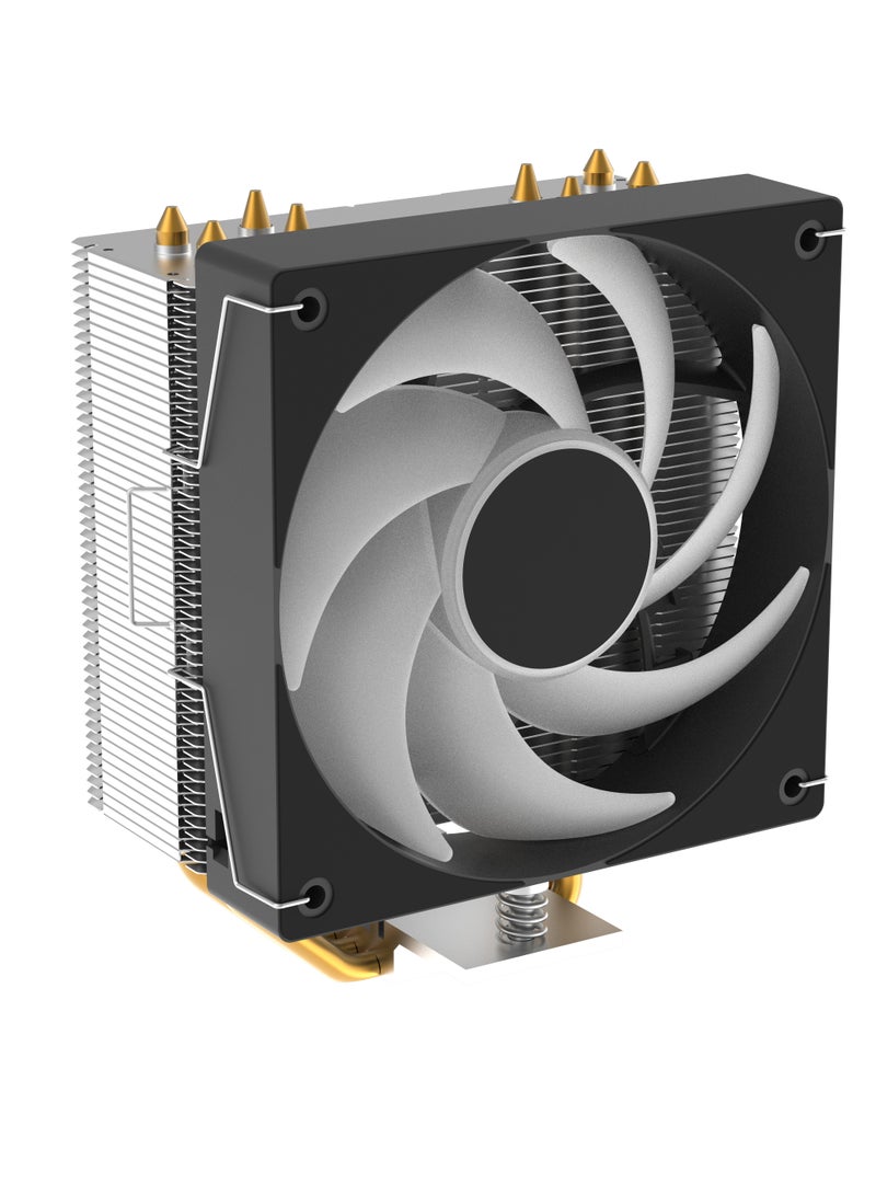 POWER AC-419 CPU Radiator Computer Tower CPU Cooler PWM 4-pin Fan 4 Heatpipe 5V ARGB Tower CPU Cooling Fan  - Image 5